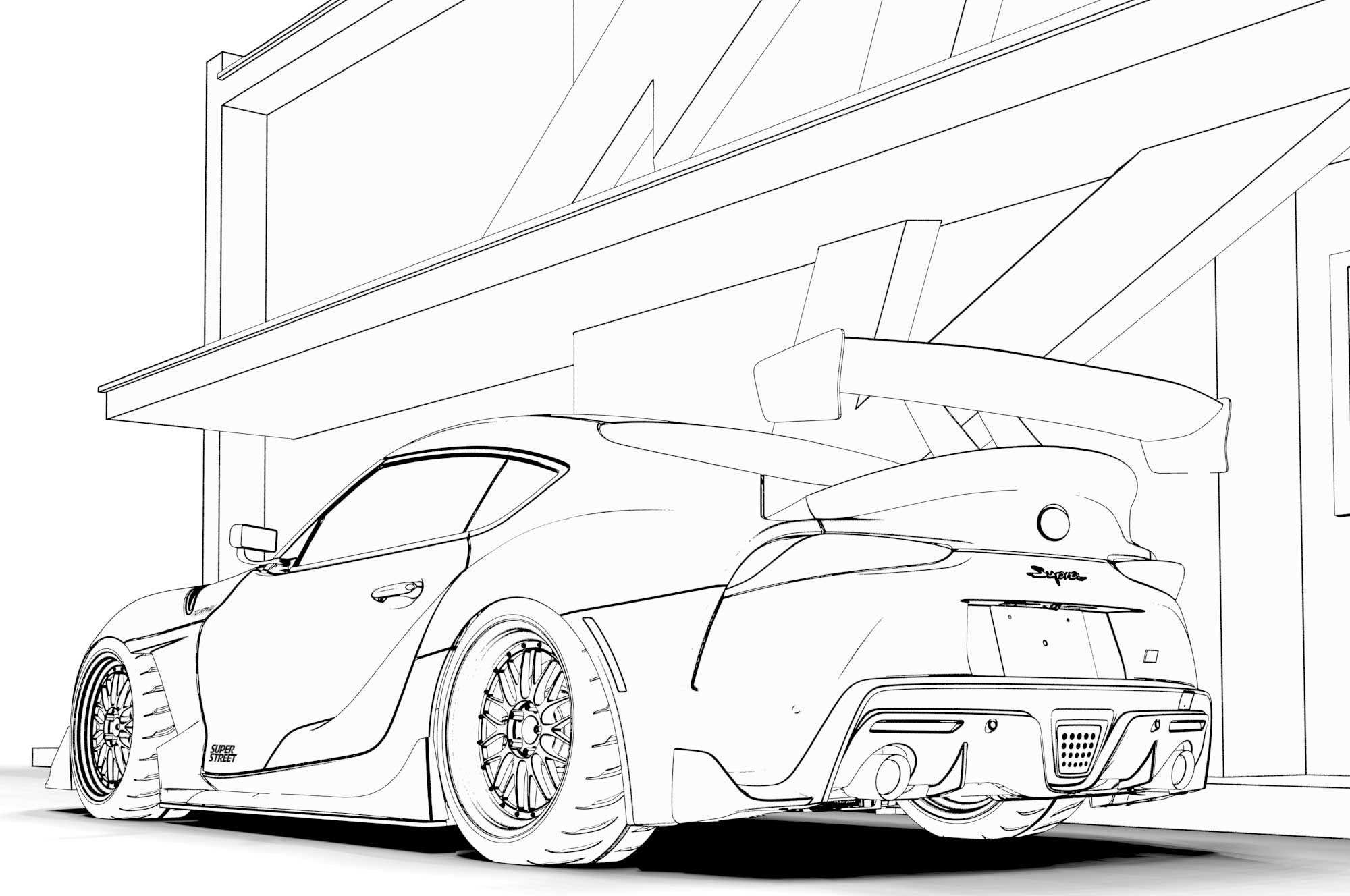 Toyota Supra Coloring Pages