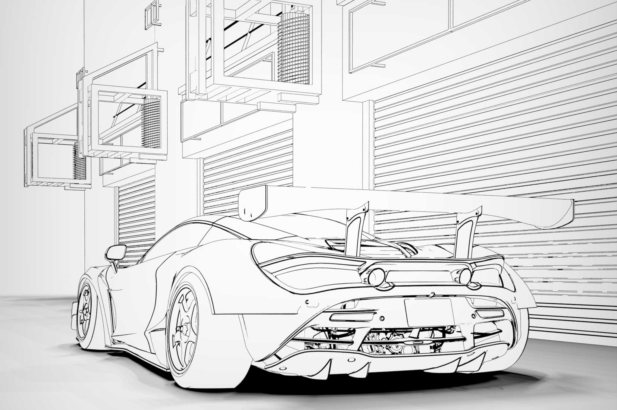 Free Car Colouring Pages: Downloads Of Ferrari F40, Toyota Supra