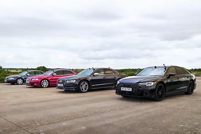 Audi S8: The Silent Assassin from Ingolstadt. Here's all four generations in a heads-up drag race.