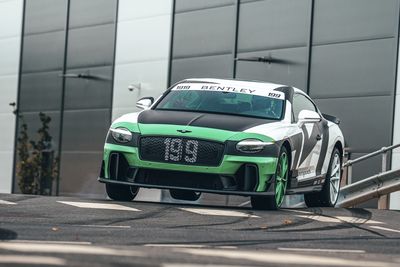 Just like a Pastrana-driven Hoonigan Gymkhana - but in a BENTLEY called Mildred!