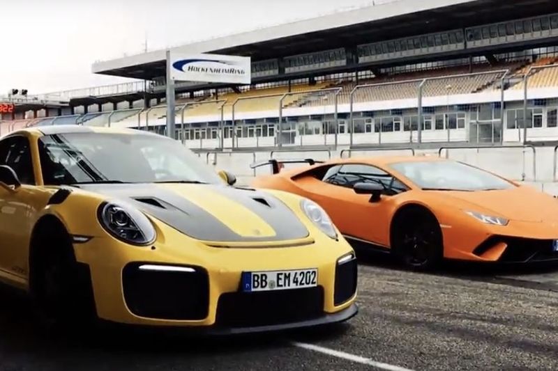Video: Porsche 911 Gt2 Rs Vs. Lamborghini Huracan