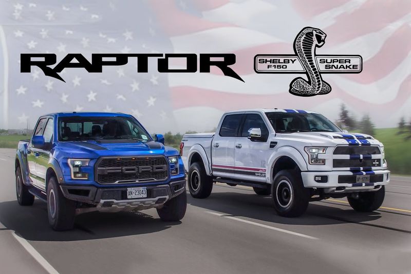  Ford Raptor contra 0hp Shelby F1