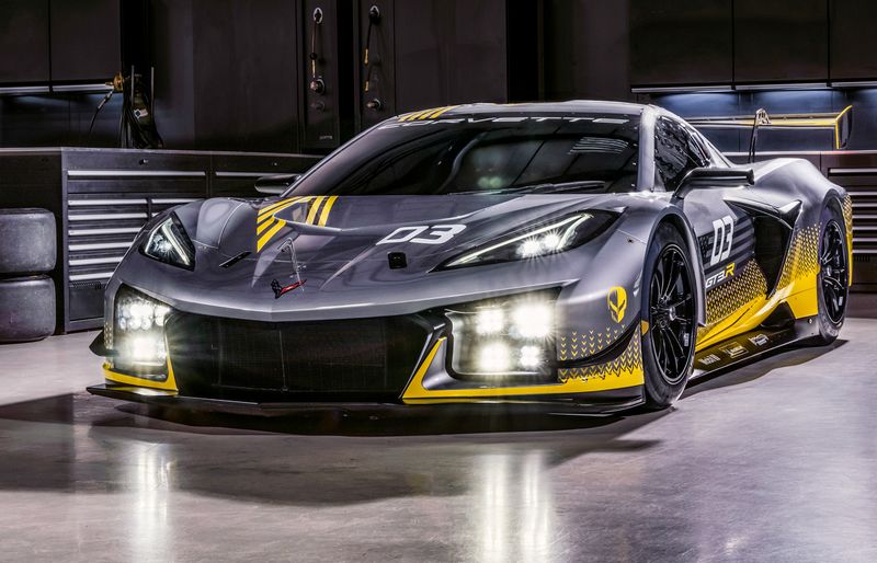 Miniature Chevrolet C8 Z06 GT3.R Daytona Presentation 2023 - TSM 1/43